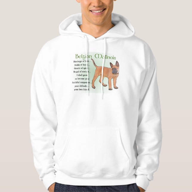 Veste À Capuche Cadeaux Malinois belges (Devant)