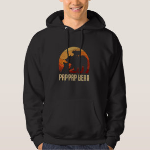 Veste À Capuche Cadeaux Vintage Pap Pap Bear pour la fête des père