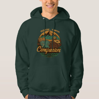 Veste À Capuche Café Compagnon de Voyage Aventure Montagne Sweatsh