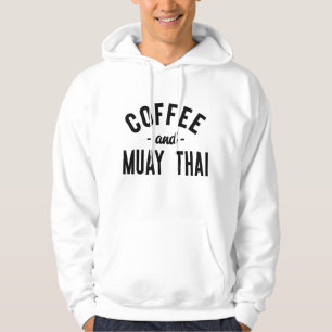 Veste À Capuche Café Et Muay Thai - Funny Martial Arts