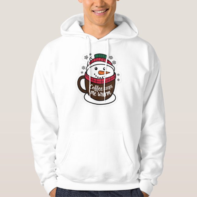 Veste À Capuche Café Me Garde Chaud 2 (Devant)