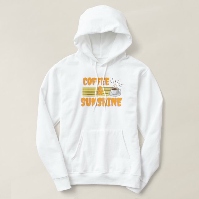 Veste À Capuche Café & Soleil – Matinée Positive (Design devant)