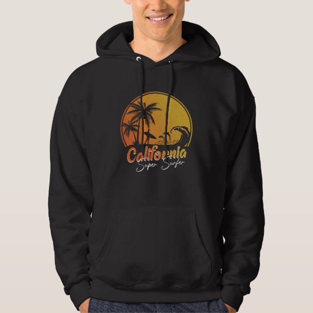 Veste À Capuche California beach surfing USA woman men children  2 (Devant)