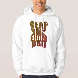 Veste À Capuche "Câlins d'ours de Papa" Typographie en forme d'our