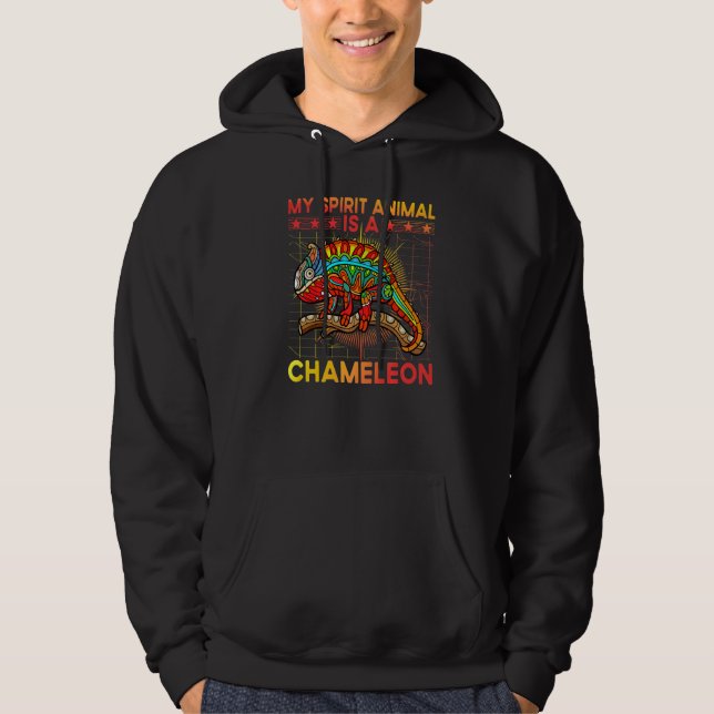 Veste À Capuche Caméléon disant 8 (Devant)