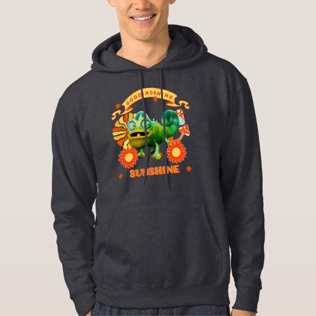Veste À Capuche Caméléon drôle Bonjour Soleil (Devant)