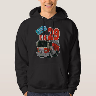 Veste À Capuche Camion à feu 29e anniversaire pompier Garçons Tw