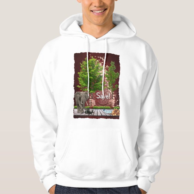 VESTE À CAPUCHE CAMISETA SAVE ! (Devant)