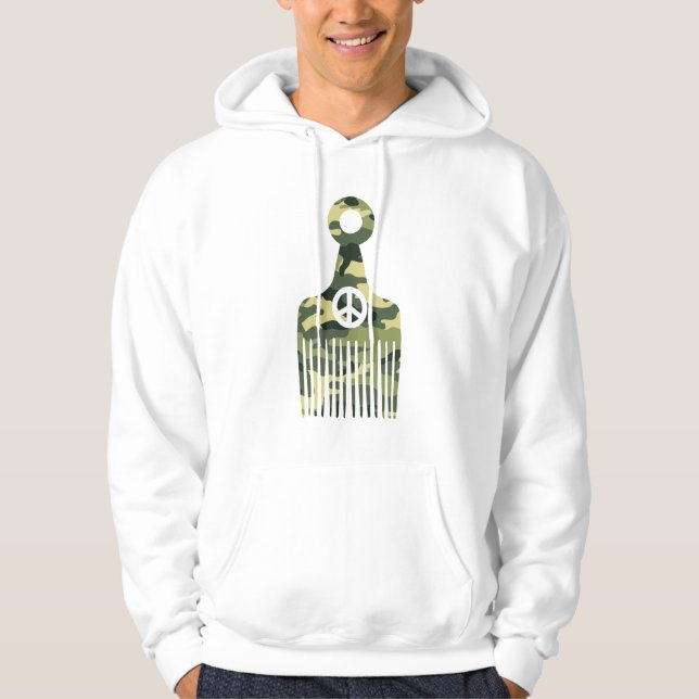 Veste À Capuche Camo Afro Hair Peace (Devant)