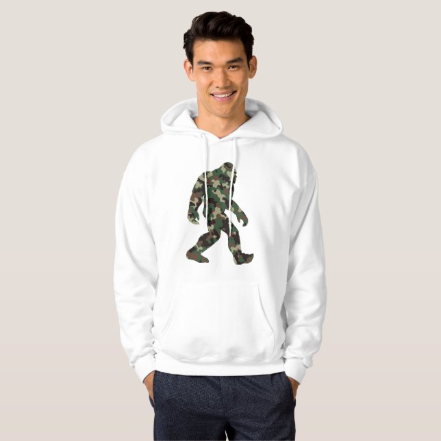 Veste À Capuche Camo Bigfoot Sasquatch (Devant entier)