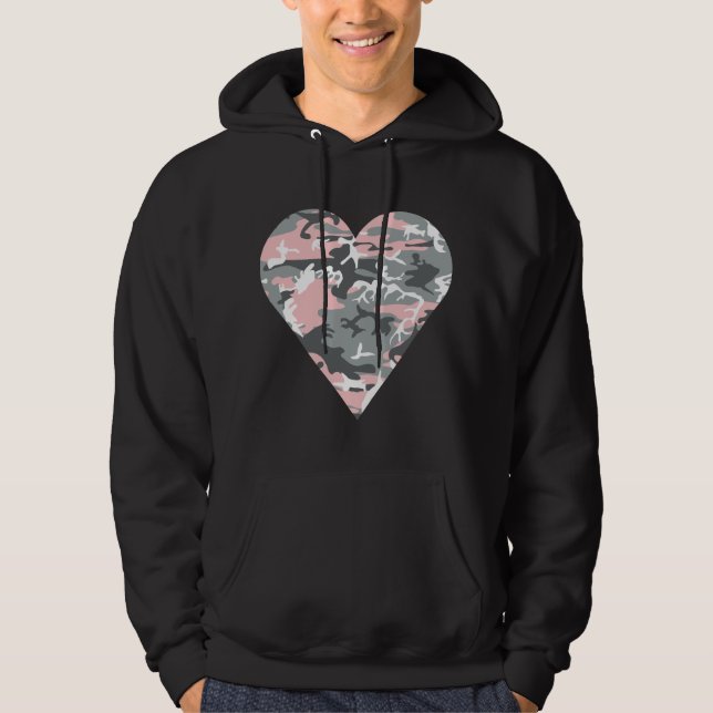 Veste À Capuche Camouflage rose et gris, Militaire, Armée (Devant)