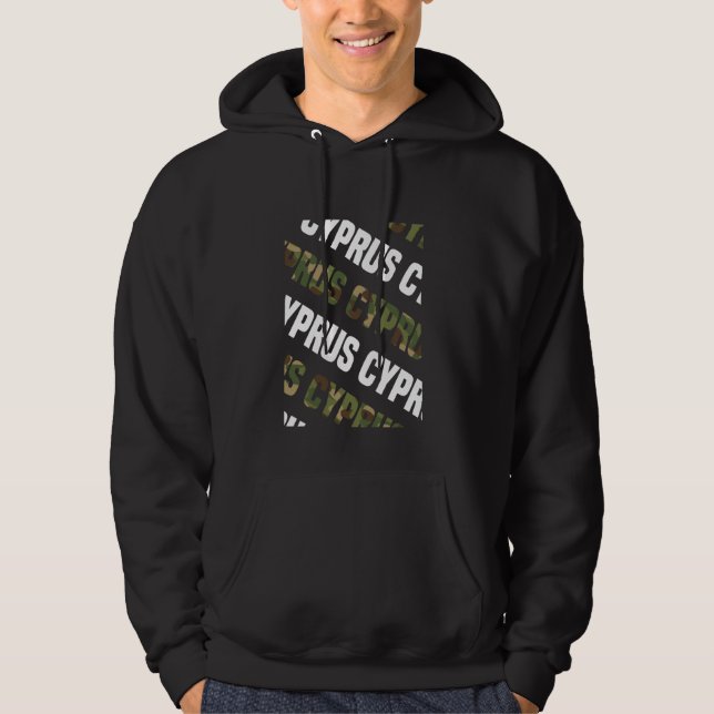 Veste À Capuche Camouflage vert du Motif de Chypre (Devant)