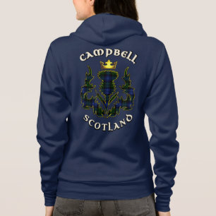 Veste À Capuche Campbell Clan Badge & Tartan avec devise