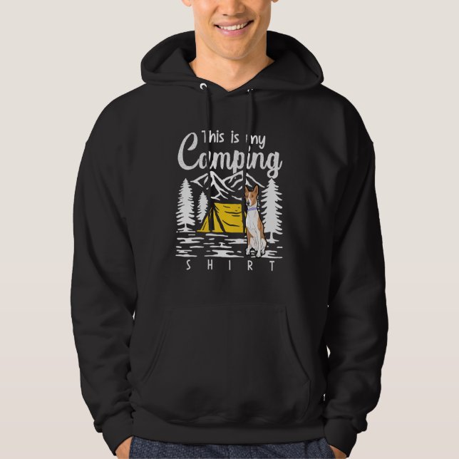 Veste À Capuche Camping Basenji Voici Mon Camping (Devant)