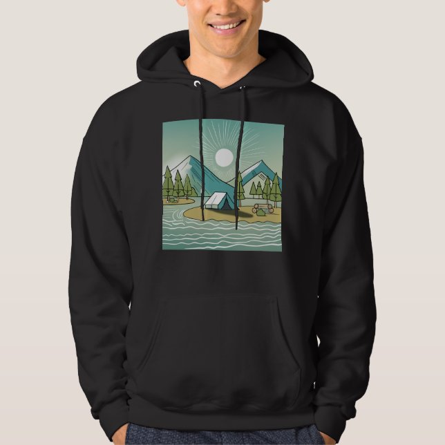 Veste À Capuche Camping de montagne Serene (Devant)