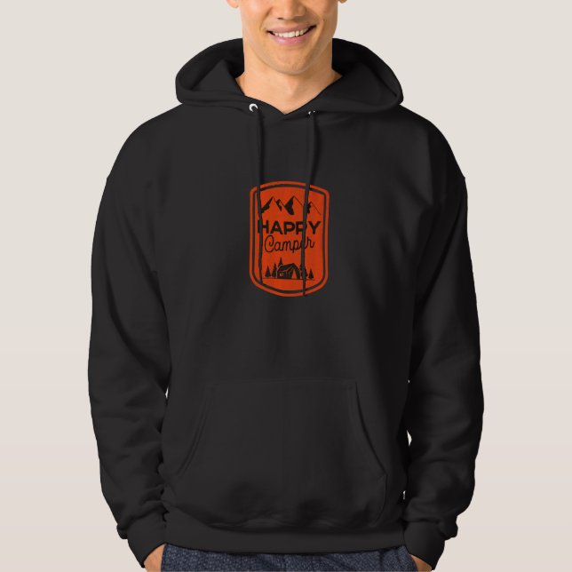 Veste À Capuche Camping heureux Camping cool (Devant)