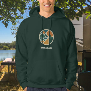 Veste À Capuche Camping Retro green Mountain Adventure