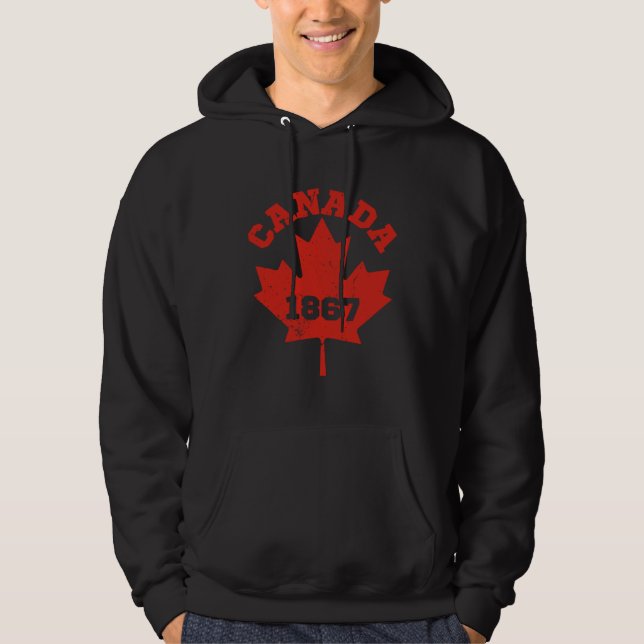 Veste À Capuche Canada USA America Hockey Canadian Maple Leaf  1 (Devant)