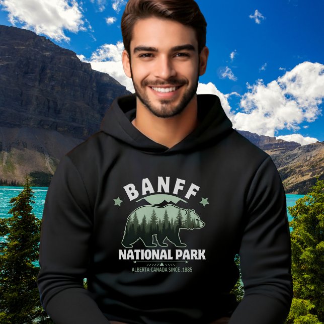 Veste À Capuche Canadian Wilderness – Banff Bear Illustration  (Créateur téléchargé)