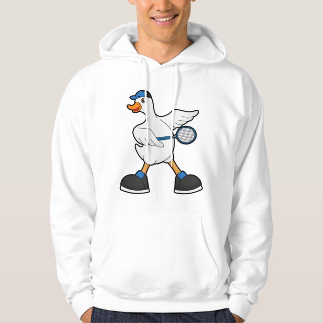 Veste À Capuche Canard au Tennis avec raquette de tennis & Casquet (Devant)