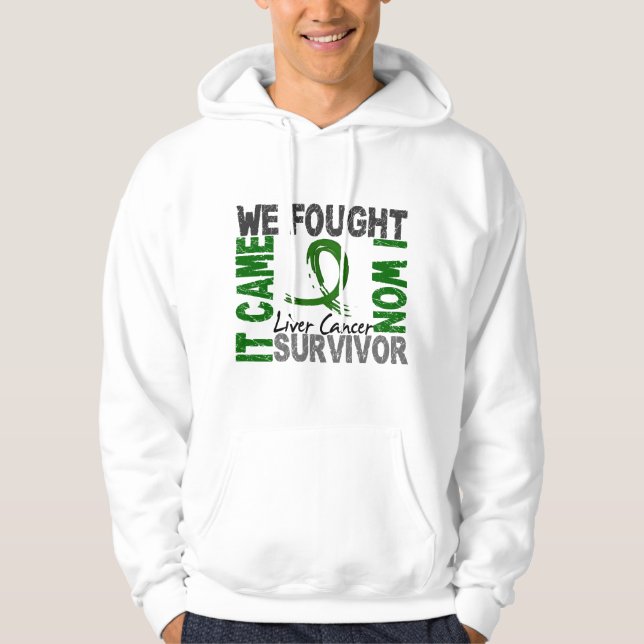 Veste À Capuche Cancer de foie du survivant 5 (Devant)