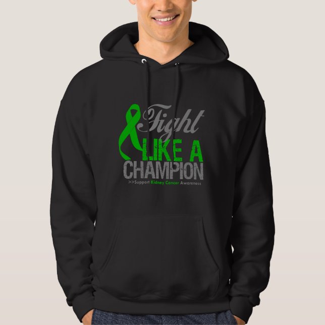 Veste À Capuche Cancer de rein - combat comme un champion (Devant)