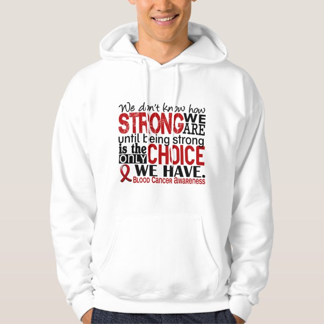 Veste À Capuche Cancer de sang comme nous forts sommes (Devant)