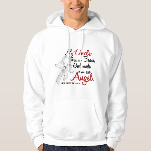 Veste À Capuche Cancer d'oncle poumon de l'ange 2 (Devant)