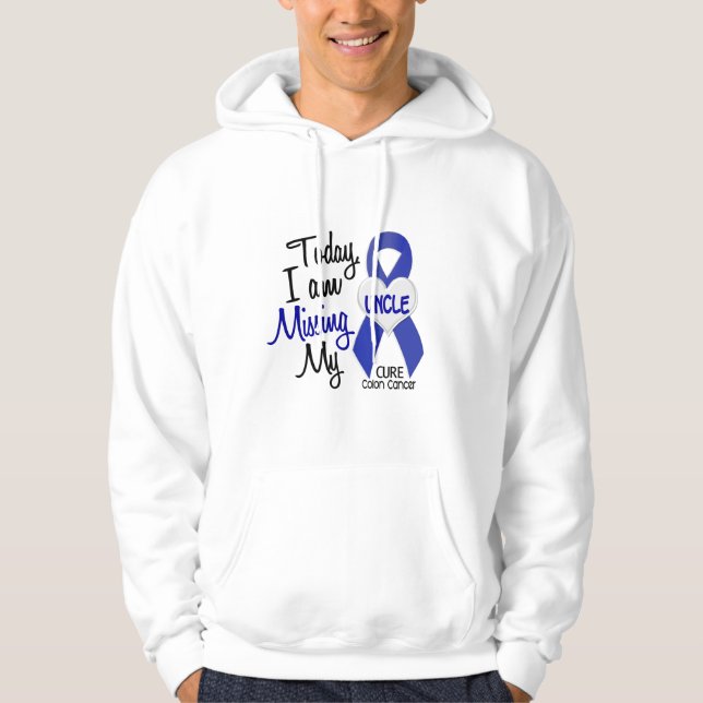Veste À Capuche Cancer du colon MANQUANT MON ONCLE (Devant)