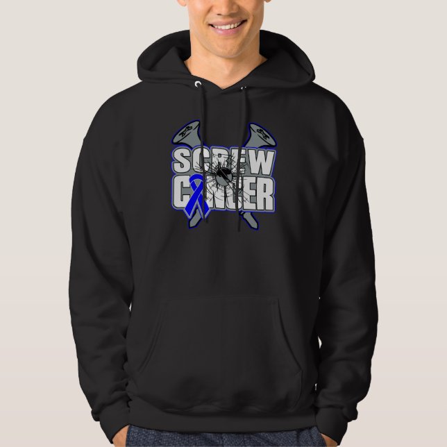 Veste À Capuche Cancer du côlon vissé (Devant)