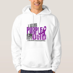 Veste À Capuche Cancer pancréatique je porte le pourpre pour mon