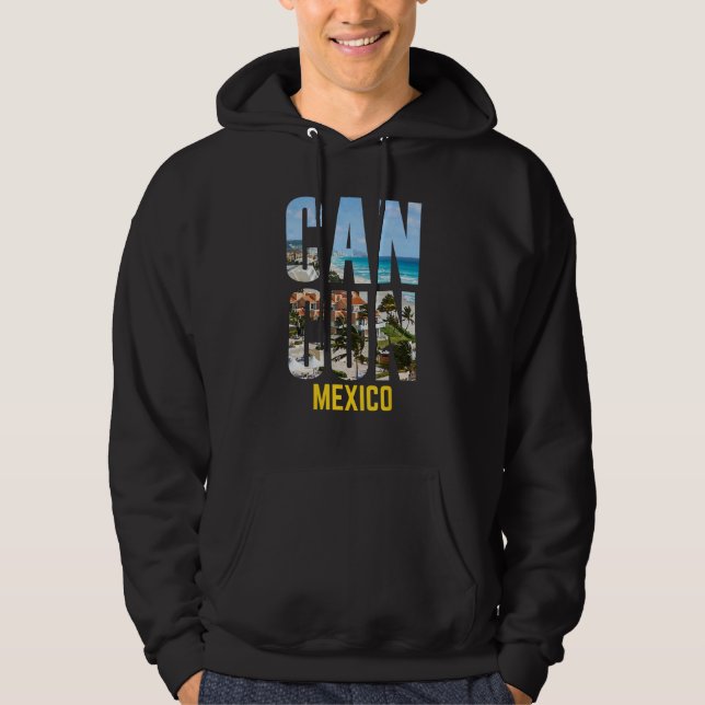 Veste À Capuche Cancun Mexique Souvenir Cadeau Printemps été vacan (Devant)