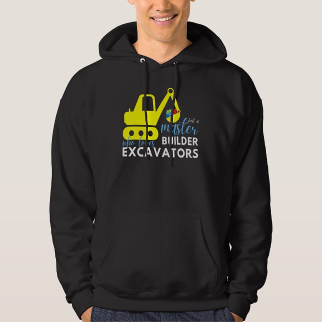 Veste À Capuche Capitaine de construction Cute bloc Excavateur (Devant)