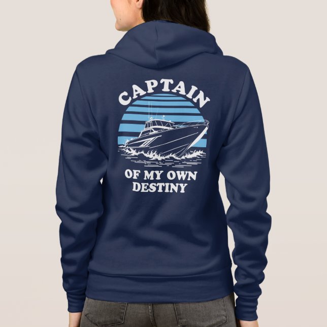 Veste À Capuche Capitaine De Ma Propre Destinée | Devis de navigat (Dos)
