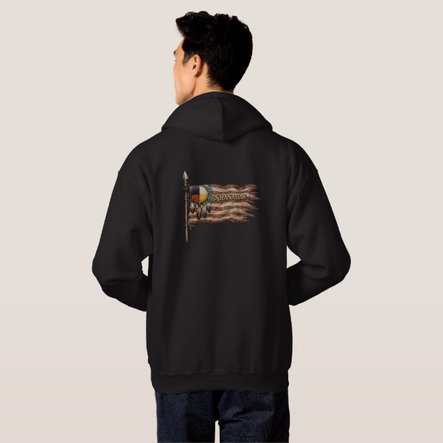 Veste À Capuche Capuche Drapeau En Lambeaux (Dos entier)