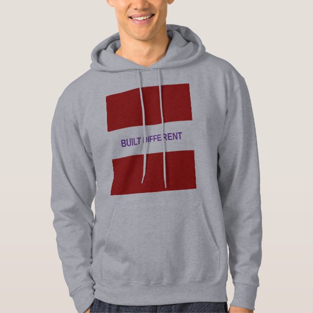 Veste À Capuche Capuche Logo Boîte Blanche Construite Différemment (Devant)
