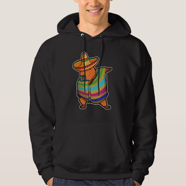 Veste À Capuche Capybara Cinco De Mayo  Capibara Dab Mexican (Devant)
