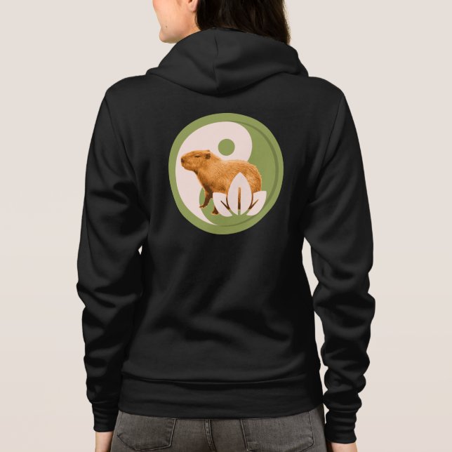 Veste À Capuche Capybara Zen Yin Yang Nature Paisible (Dos)
