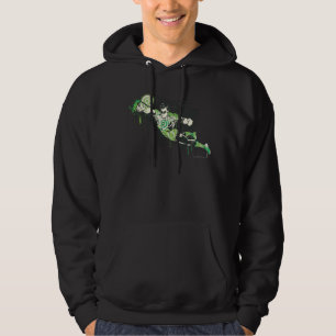 Veste À Capuche Caractère vert de graffiti de lanterne