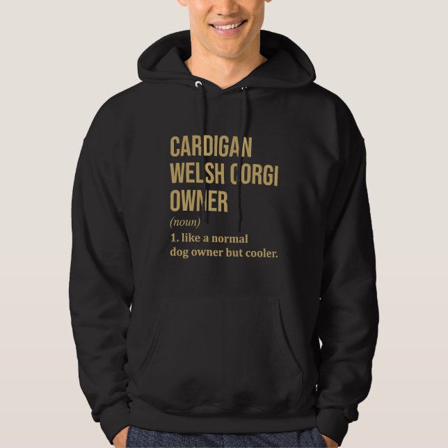 Veste À Capuche Cardigan Welsh Corgi Chien Funny (Devant)