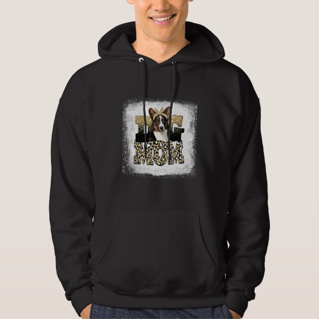 Veste À Capuche Cardigan Welsh Corgi Mère Maman Léopard Occidental (Devant)