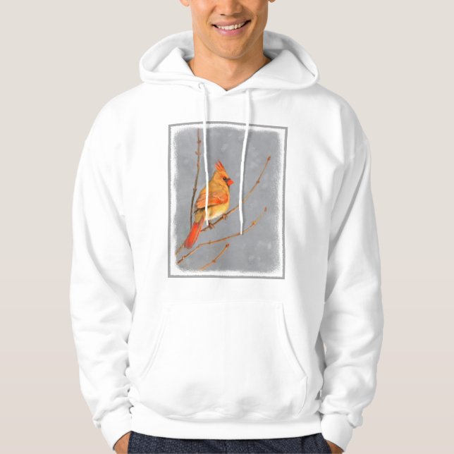 Veste À Capuche Cardinal sur la peinture de branche - Art original (Devant)