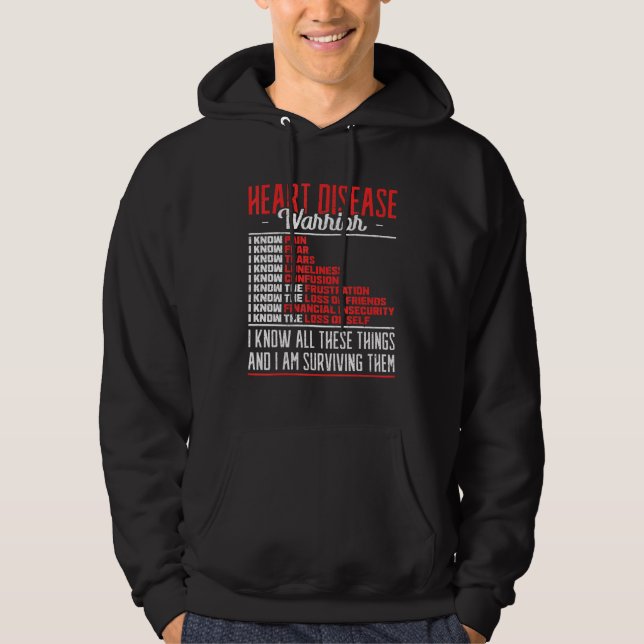 Veste À Capuche Cardiologue guerrier de maladies cardiaques (Devant)