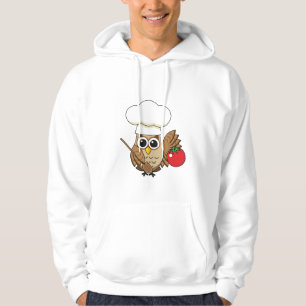 Veste À Capuche Caricature de Chouette à Cuisine mignonne