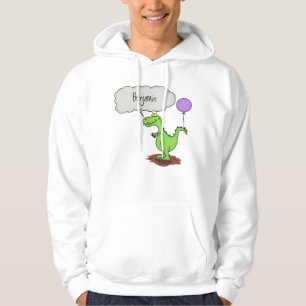 Veste À Capuche Caricature de dragon dragon drôle et vert respiran