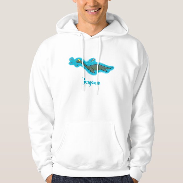 Veste À Capuche Caricature de plesiosaure, monstre marin mignon et (Devant)