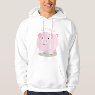 Veste À Capuche Caricature de porc mignon rose pot vendue