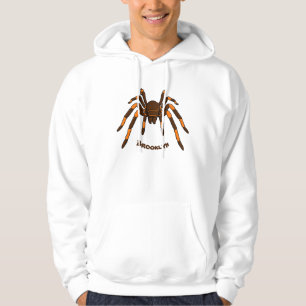 Veste À Capuche Caricature déplaisante de tarantule brun et orange