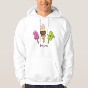 Veste À Capuche Caricature drôles de glace popsicle dessin animé t