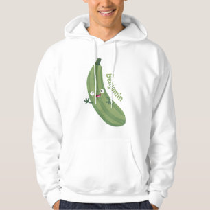 Veste À Capuche Caricature joyeux de courgettes mignonnes